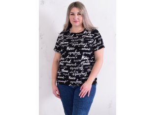 Футболка женская 6-196э (черно-белый) от компании Новое Кимоно, г. Иваново