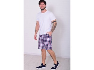 Шорты мужские 9-173д (голубая клетка) от компании Новое Кимоно, г. Иваново