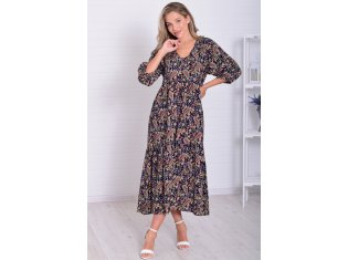*Платье женское Ф-1-074 (темно-синий) от компании Новое Кимоно, г. Иваново