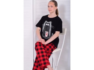 Пижама подростковая 12-112а (красный) от компании Новое Кимоно, г. Иваново