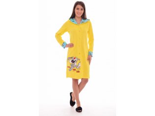 Халат женский 3-164в (лимон+голубой) Кролик от компании Новое Кимоно, г. Иваново