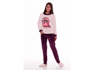 Костюм женский 5-234е (молоко + фиолет.) от компании Новое Кимоно, г. Иваново