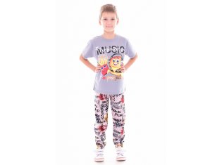 Пижама подростковая 11-031 (серый), Гамбургер от компании Новое Кимоно, г. Иваново