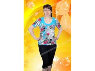 Товар БЛ-10 БЛУЗКА ЖЕНСКАЯ (КУЛИРКА НАБИВНАЯ) от компании Allure-iv