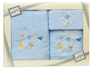 Набор полотенец Valentini голубой от компании Ассорти Комфорт, г. Иваново