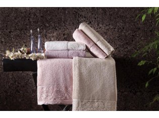 Набор полотенец Tivolyo Home Диамант кремовый от компании Ассорти Комфорт, г. Иваново