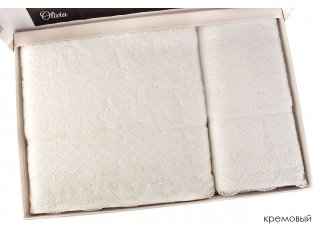 Набор полотенец Tivolyo Home Оливия кремовый от компании Ассорти Комфорт, г. Иваново