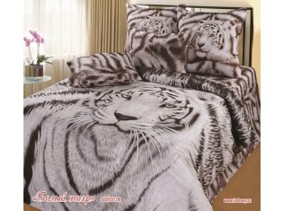 Постельное белье Фаворит Текстиль Белый тигр, сатин от компании Ассорти Комфорт, г. Иваново