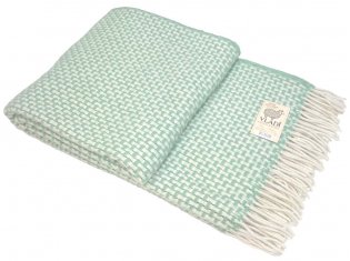 Плед Vladi Рогожка бел/мят от компании Ассорти Комфорт, г. Иваново