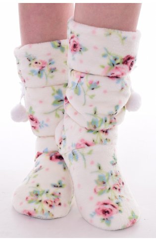 Носки домашние 10-01ц (розовые розы) от компании Новое Кимоно, г. Иваново