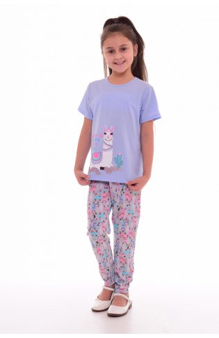Пижама подростковая 12-037б (голубой+розовый), от компании Новое Кимоно, г. Иваново