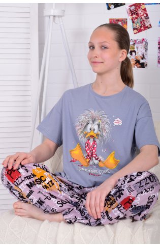 Пижама подростковая 12-114 (серый) от компании Новое Кимоно, г. Иваново