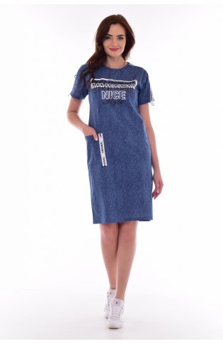 Платье женское 4-073а (темно-синий) от компании Новое Кимоно, г. Иваново