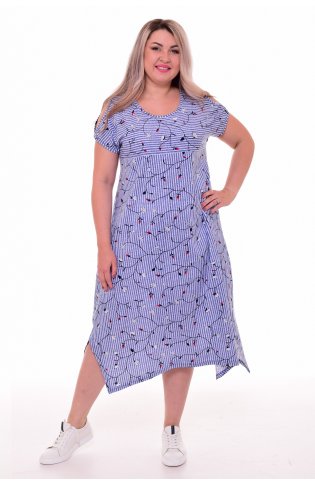 Платье женское 4-096а (индиго) от компании Новое Кимоно, г. Иваново