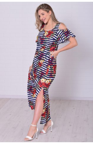 Платье женское 4-114в (синий) от компании Новое Кимоно, г. Иваново