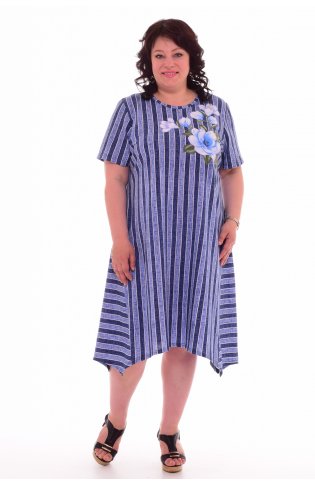Платье женское 4-55 (голубой) от компании Новое Кимоно, г. Иваново