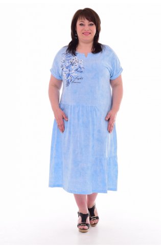 Платье женское 4-69б (светло-голубой) от компании Новое Кимоно, г. Иваново