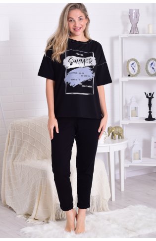 Костюм женский 5-346а (черный) от компании Новое Кимоно, г. Иваново