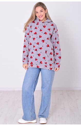 Толстовка женская 6-219 (серый) от компании Новое Кимоно, г. Иваново