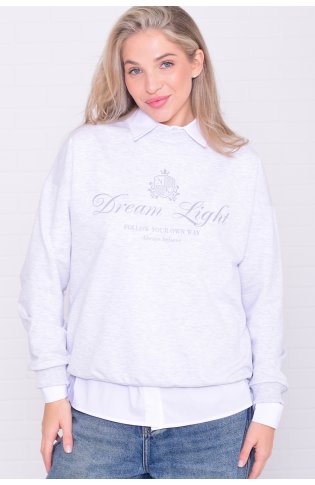 Свитшот женский 6-221б (серый меланж) от компании Новое Кимоно, г. Иваново