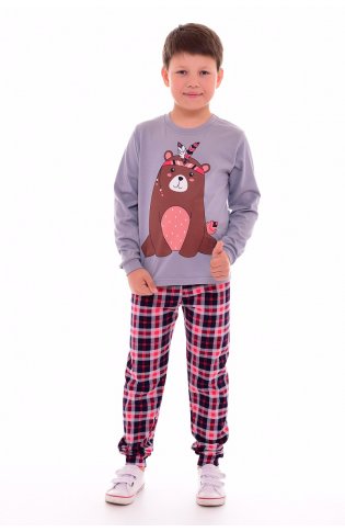 Пижама детская 7-119а (красный+серый) от компании Новое Кимоно, г. Иваново