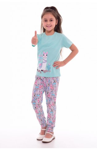 Пижама детская 7-189 (ментол+розовый). от компании Новое Кимоно, г. Иваново