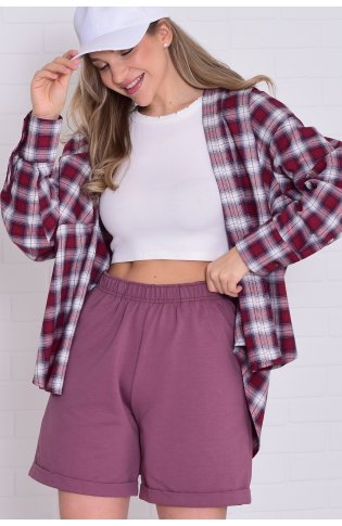 Шорты женские 8-052б (брусничный) от компании Новое Кимоно, г. Иваново