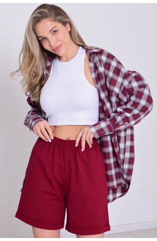 Шорты женские 8-052в (марсала) от компании Новое Кимоно, г. Иваново