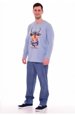 Пижама мужская 9-153 (голубой) от компании Новое Кимоно, г. Иваново