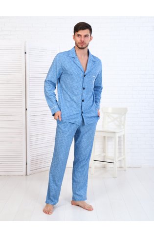 Пижама мужская 9-194а (голубой) от компании Новое Кимоно, г. Иваново