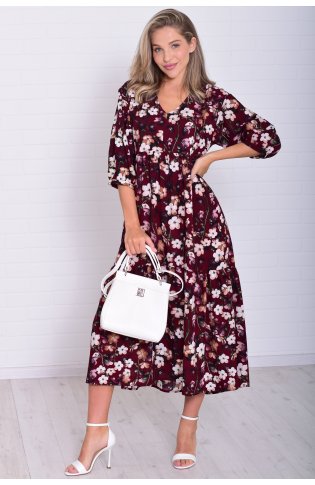 *Платье женское Ф-1-074л (бордо) от компании Новое Кимоно, г. Иваново
