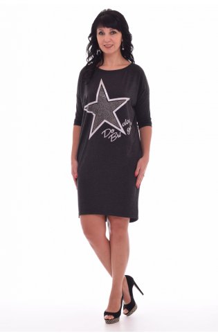*Платье женское Ф-1-01а Стелла (тёмно-серый) от компании Новое Кимоно, г. Иваново