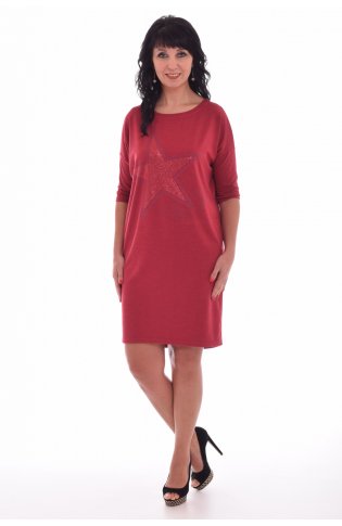 *Платье женское Ф-1-01г Стелла (красный) от компании Новое Кимоно, г. Иваново