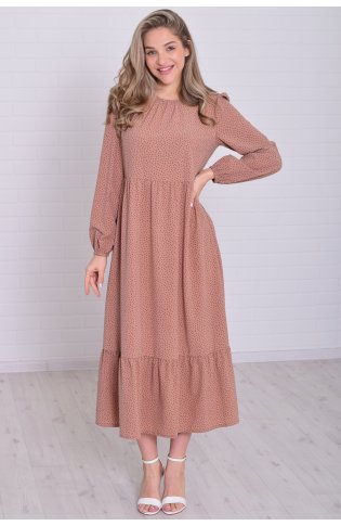 *Платье женское Ф-1-069л (капучино) от компании Новое Кимоно, г. Иваново