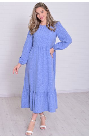 *Платье женское Ф-1-069м (небесный) от компании Новое Кимоно, г. Иваново
