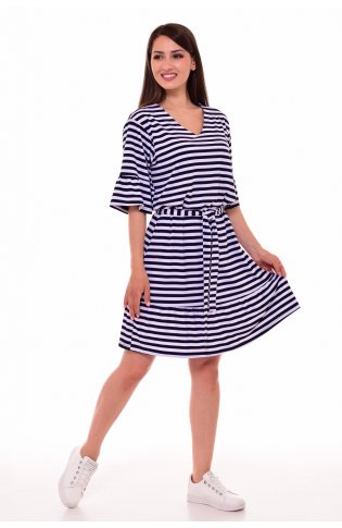 *Платье женское Ф-1-070 (сине-белая полоска) от компании Новое Кимоно, г. Иваново