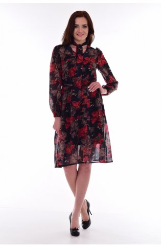 *Платье женское Ф-1-59б (чёрный+красный) от компании Фореска 37, г. Иваново
