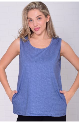 Майка женская 6-217г (сине-голубой) от компании Новое Кимоно, г. Иваново