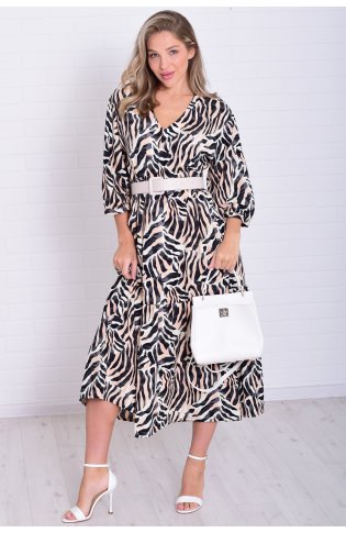 *Платье женское Ф-1-074н (черно-белый) от компании Новое Кимоно, г. Иваново
