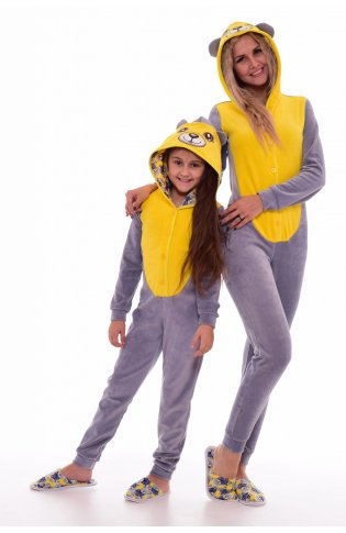 Пижама женская Кигуруми Мишка 1-146 (лимон) от компании Новое Кимоно, г. Иваново