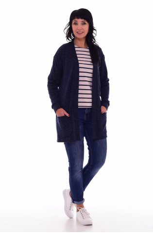 *Кардиган женский Ф-7-07б (синий) от компании Новое Кимоно, г. Иваново