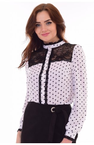 *Рубашка женская Ф-2-19 (белый) от компании Новое Кимоно, г. Иваново
