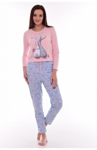 Пижама женская 1-191а (голубой), Зайки от компании Новое Кимоно, г. Иваново