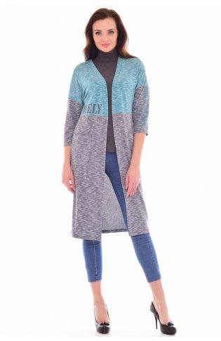 *Кардиган женский Ф-7-012 (зеленый) от компании Новое Кимоно, г. Иваново