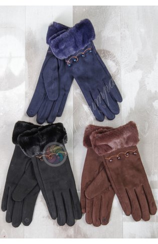 Перчатки женские, сенсор (под замшу) от компании Палитра-Текстиль (ИП Баранова Н.В.), г. Кохма