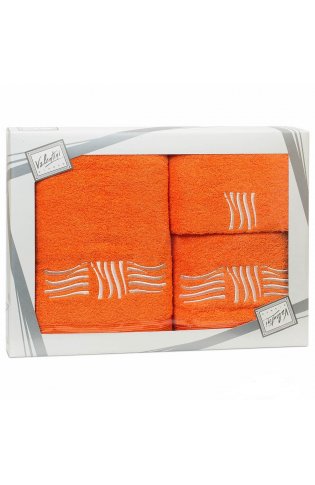 Набор полотенец Valentini оранжевый от компании Ассорти Комфорт, г. Иваново
