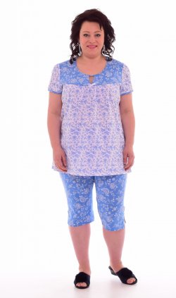 Пижама женская 1-137а (голубой) от компании Новое Кимоно, г. Иваново