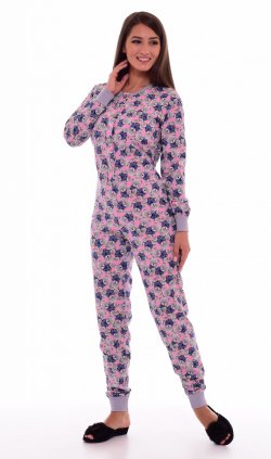 Пижама женская 1-144а комбинезон (розовый) от компании Новое Кимоно, г. Иваново