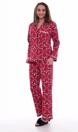 Пижама женская 1-179б (красный) от компании Новое Кимоно, г. Иваново