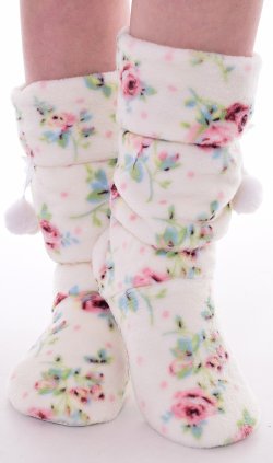 Носки домашние 10-01ц (розовые розы) от компании Новое Кимоно, г. Иваново